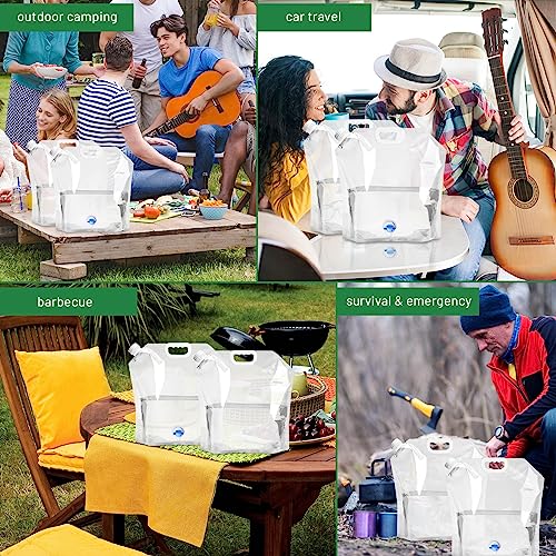 Réservoir d'eau pliable plastique sans fuite pour voyage et randonnée - 6