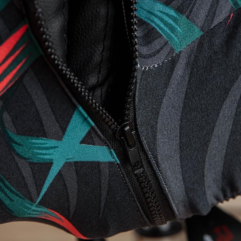 Miniatura 6 de Fundas elásticas para silla de oficina duraderas con cremallera, funda elástica para silla de escritorio de computadora con estampado, fundas para