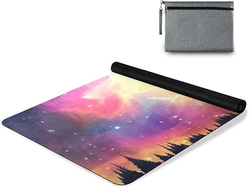 Miniatura 9 de Wassud Wolf - Tapete de yoga para mujeres y hombres, 71 x 26 pulgadas, plegable, antideslizante, para pilates, aeróbicos, ejercicios de suelo con