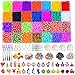 Bst4UDirect DIY Gomas Loom Bandas Conjunto, 10000 Bandas de Goma con 28 Colores, 680 Accesorios de Goma Arcoíris para Tejer Artesanías de Bricolaje para Niños en Cajas de Almacenamiento