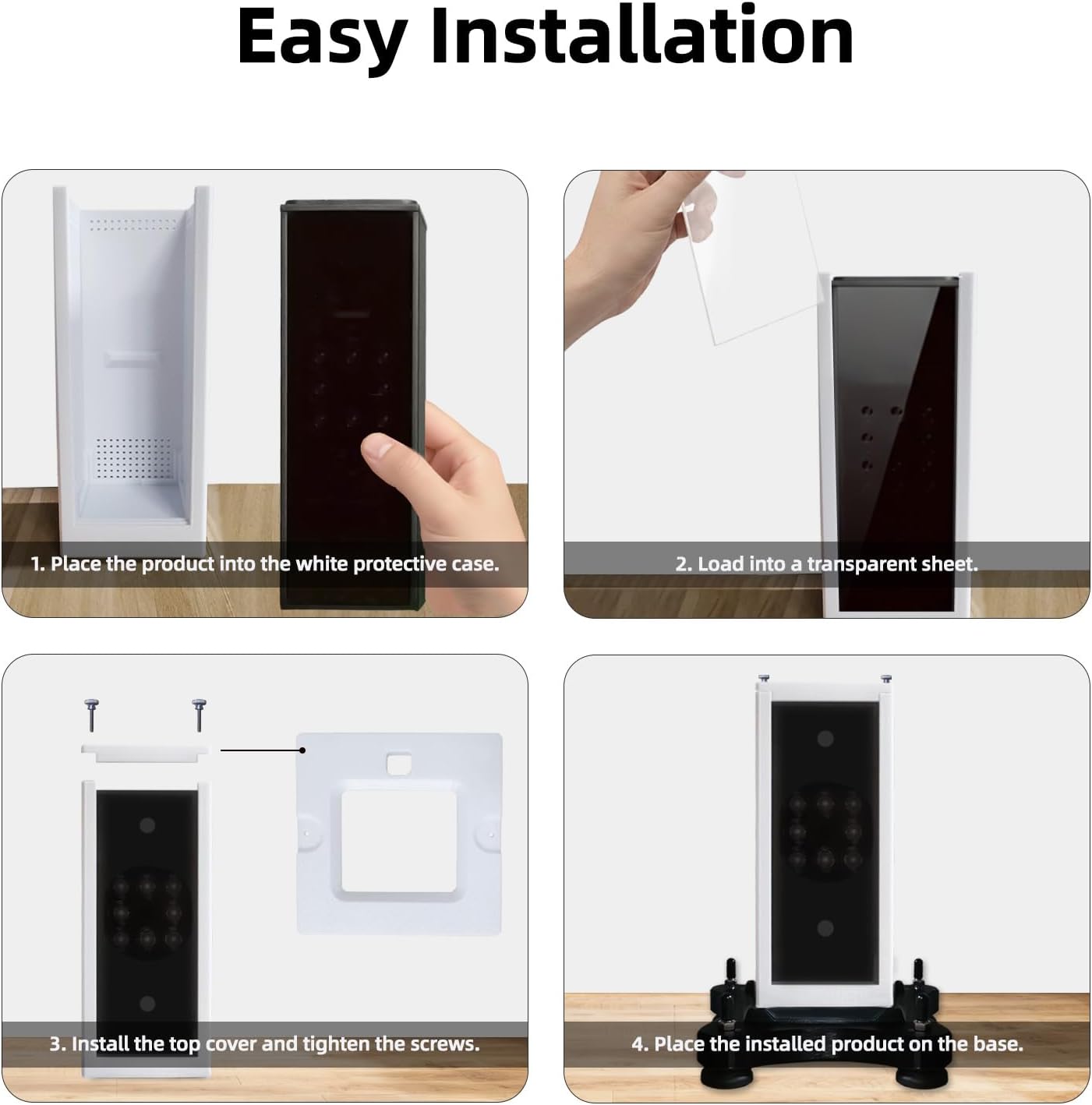 Leveling Stand with Protective Shield for Square Golf Launch Monitor | Heat-Resistant & All-in-One Simulator Case (Indoor/Outdoor Use)