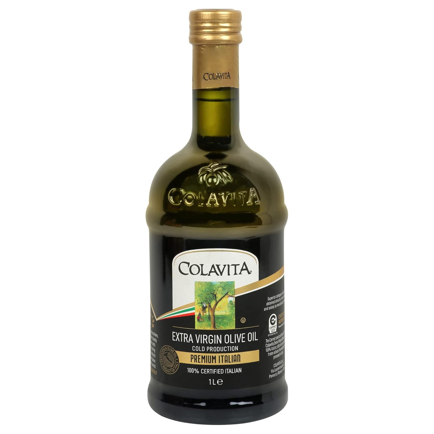 Colavita Extra Virgin Olive Oil (1L) | MATURE ITALIAN (less than 12 months old) | Cold Pressed Oil from Italian grown Oliv...