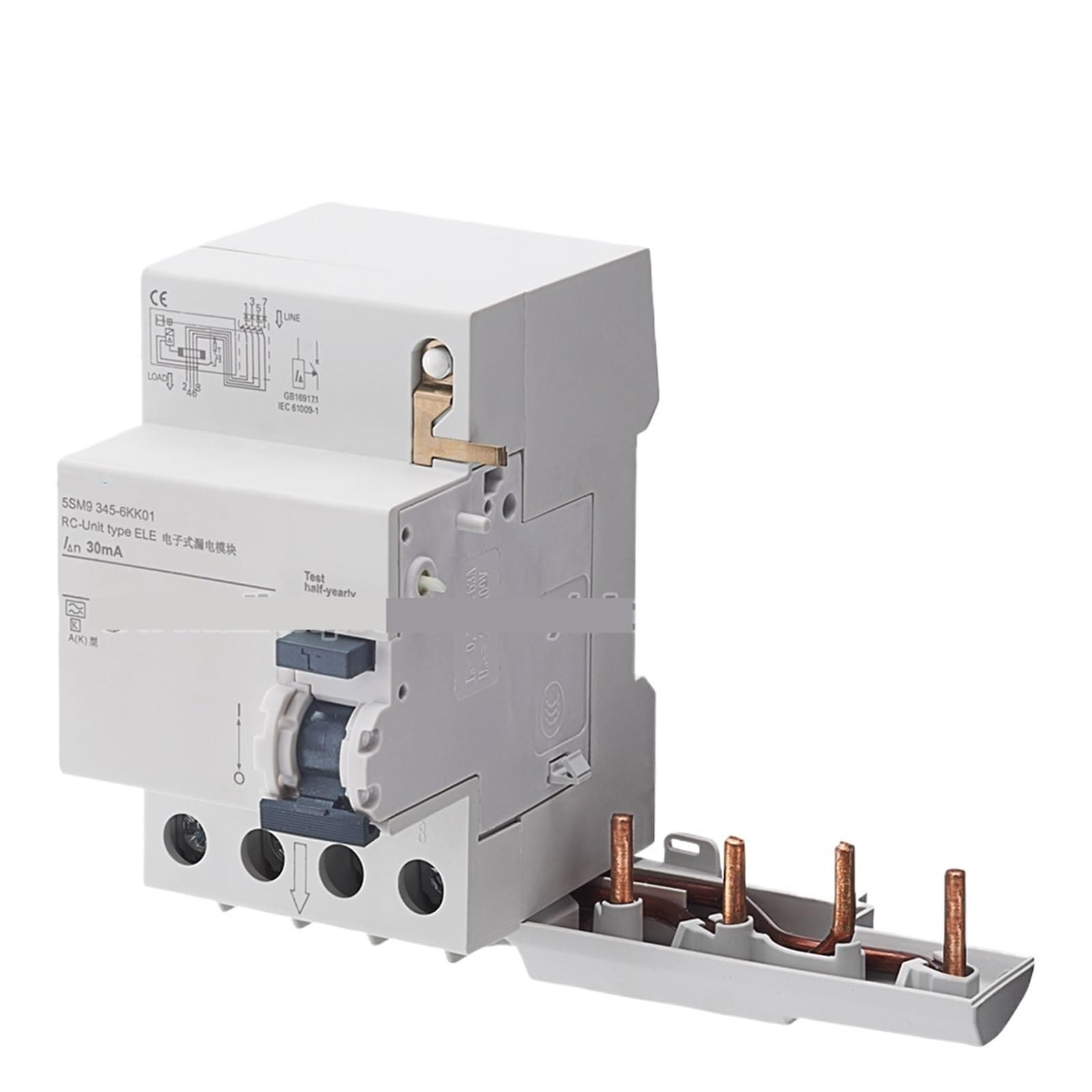 Protection 4 pôles 63A contre les défauts d'isolement triphasé 400V 5SM93450KK type AC