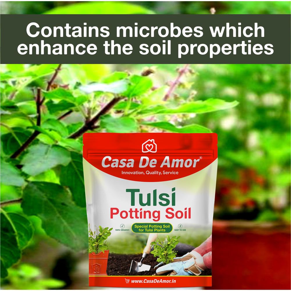 Casa De Amor Tulsi Potting Soil - Organic & Healthy -5 Casa De Amor Tulsi Potting Soil - Organic & Healthy -5