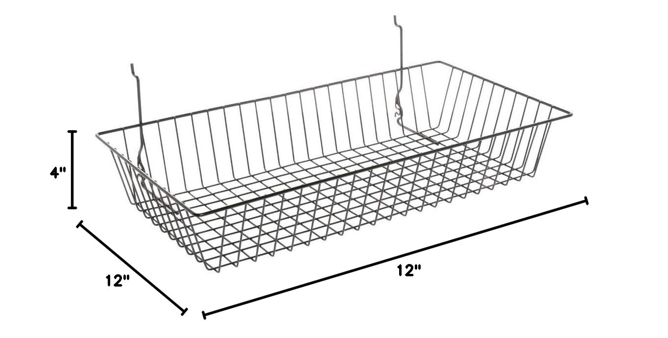 Black Gridwall Baskets 24 x 12 x 4, 16747