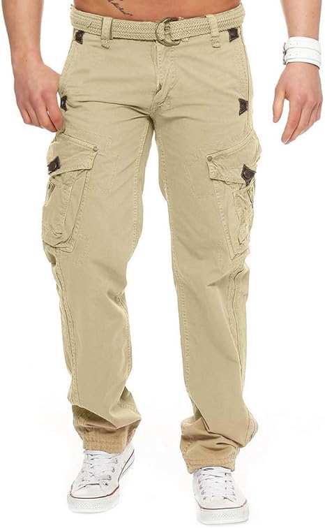 Pantaloni Cargo Uomo Con 4 Tasche - Comodi, Elasticizzati In Vita, Ideali Per Casual E Outdoor