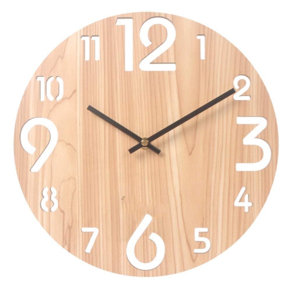 Horloge murale 3D bois art creux pour rompre la monotonie des murs blancs de salon