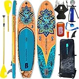 BAX ASTRONAVE Stand Up Paddling Board 150kg | Stand Up Paddle Board 11ft | Sup Board Mit Kajaksitz Premium Inflatable Paddle Board Accessories Sup Pumpe Waterproof Backpack Paddel