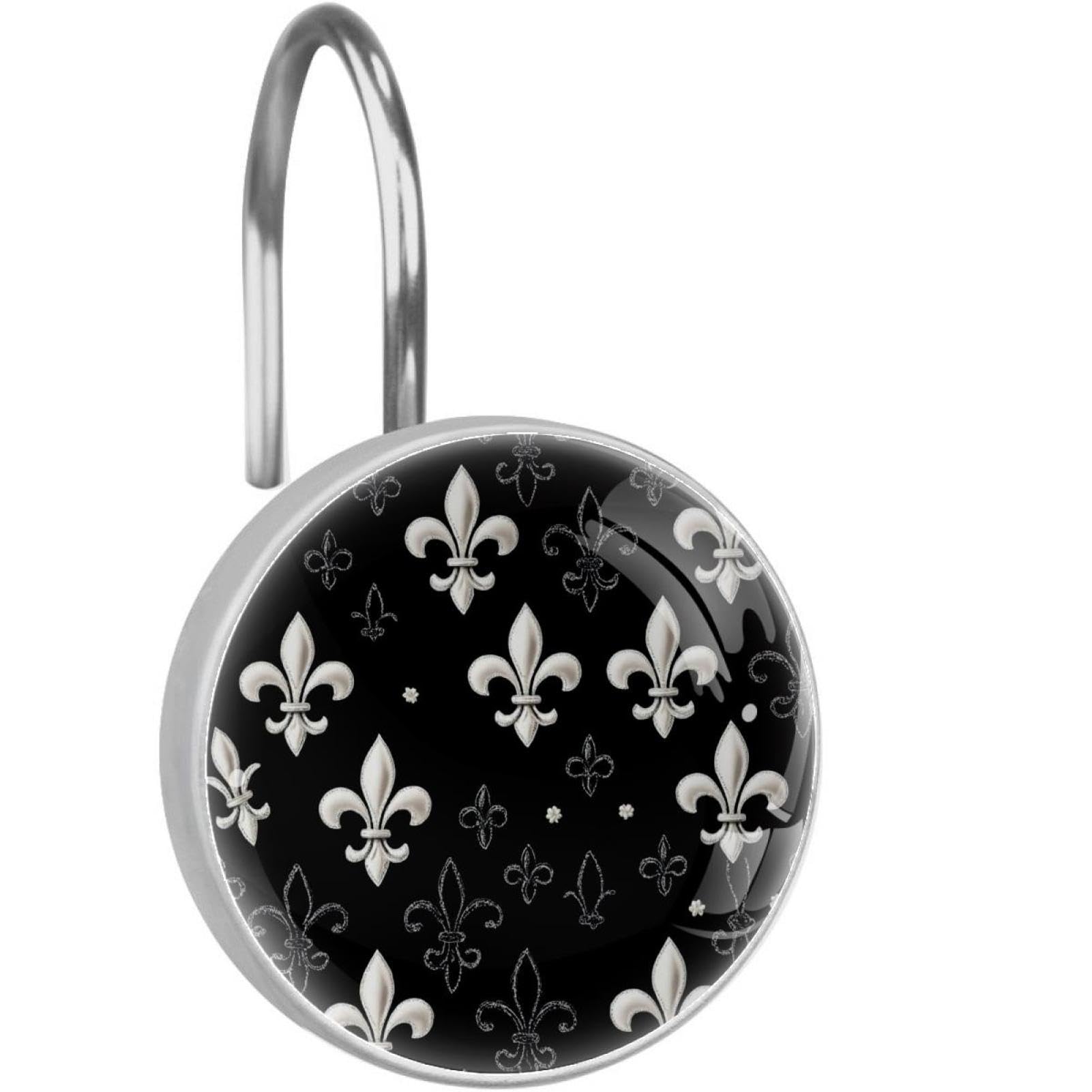 Ganchos de cortina de ducha con cristal elegante para baño