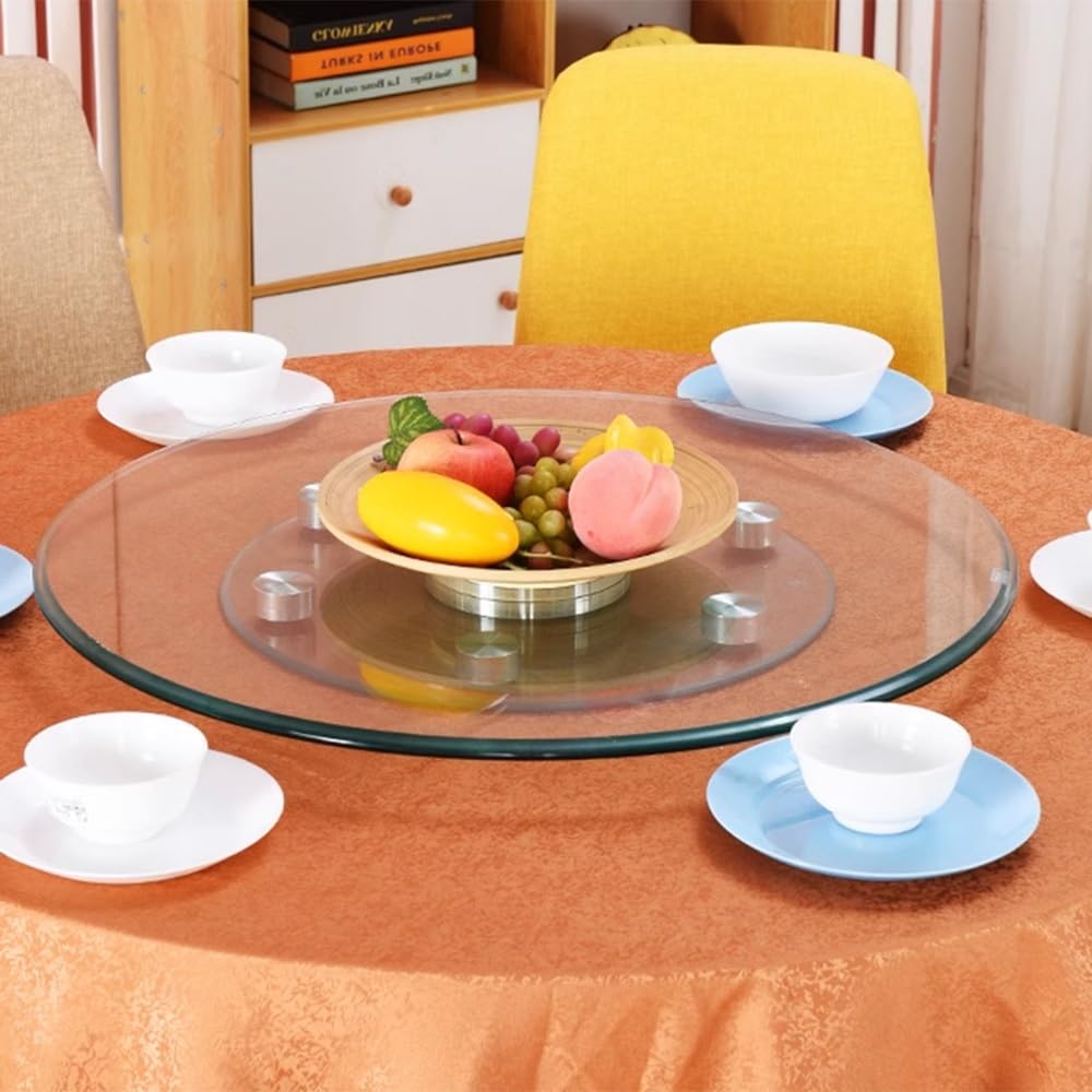 Plateau rotatif en verre trempé pour éviter de tendre le bras à table