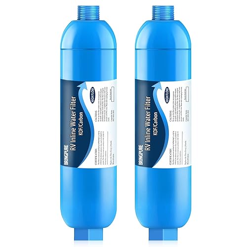 Filtro de agua en línea para RV, certificado NSF 42372, reduce el cloro, el olor, el sabor, el óxido y el fluoruro en el agua potable, dedicado para