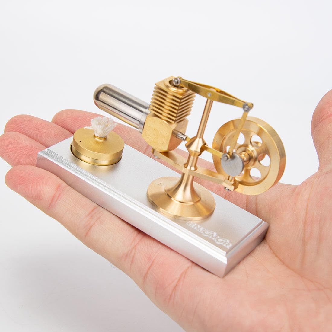 Sterling Engine Kit, Sterling Motor Mini-Balancierbar Balancierbar Aire Caliente Motor Externo Stirling Motor Modelo, Juguete Educativo Regalo de Cumpleaños para los entusiastas de la tecnología (RTR)
