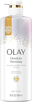 Olay Body Wash for Women, Elasticity Boosting, Collagen Peptide Serum Complex, Renews Moisture, Free of Parabens & Phthalates, Vitamin B3 Lameller Technology, For All Skin Types, 26 fl oz