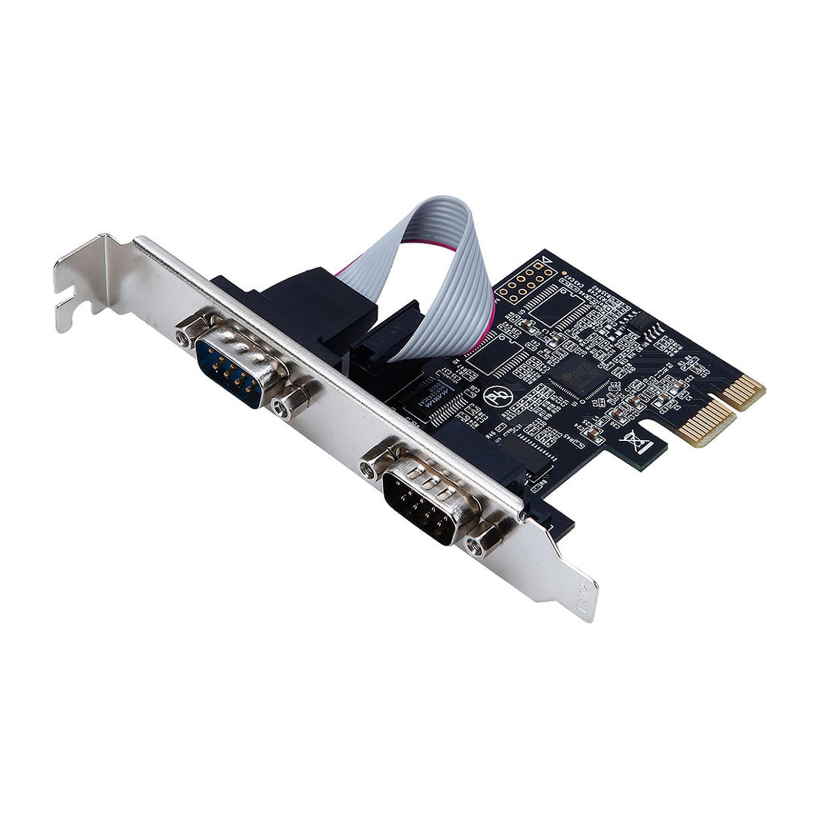 Multiports PCIE 1x To DB9pin Card 2 Port AX99100 Chipset For