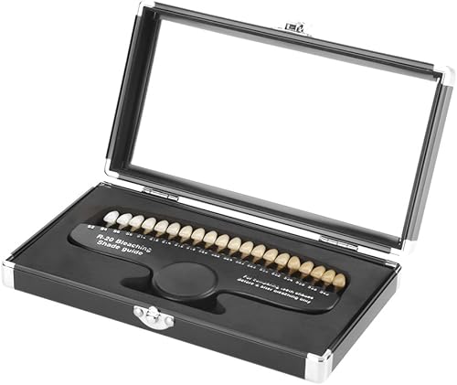 20 colores blanqueamiento dental sombra blanqueamiento porcelana profesional blanqueamiento tabla de sombra para uso blanqueador con espejo