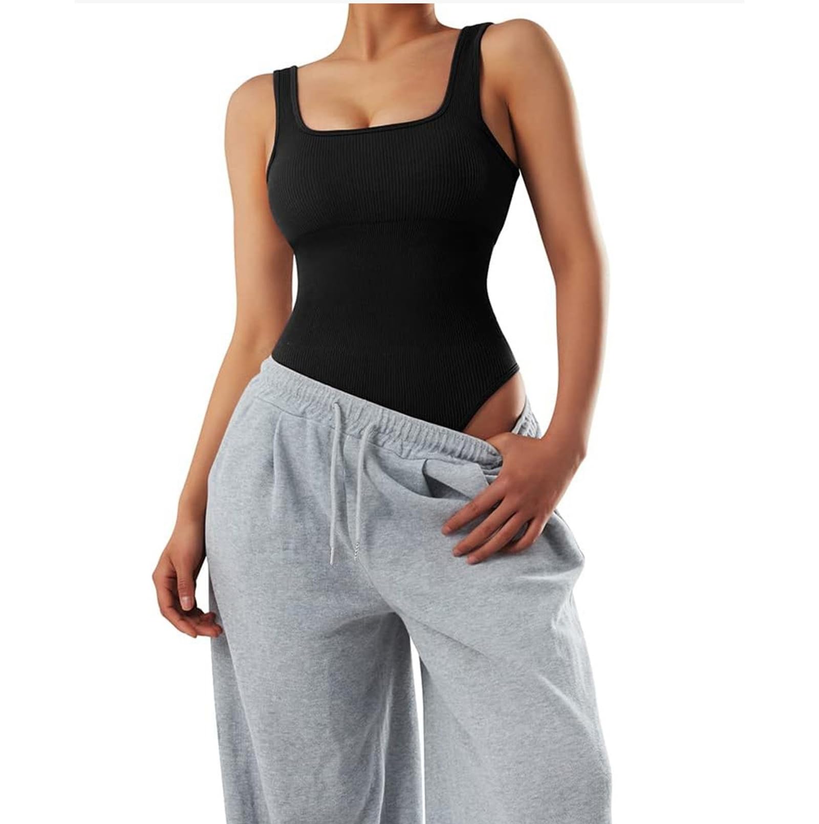 Conjunto De 3 Piezas para Mujer: Faja Moldeadora con Control De Abdomen, Levantamiento De Glúteos Y Cuello Alto Simulado..Style3-Large