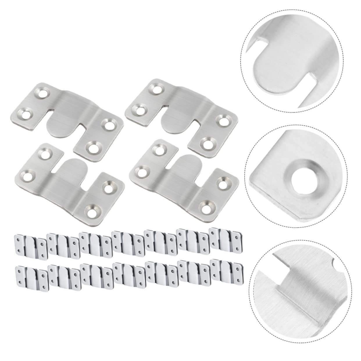 Paia Ganci Appendi Quadri per Sospendere Specchi Set 16 in Acciaio Inossidabile Argento , Resistente e Facile da Installare Design Semplice e Classico