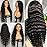NKTU Deep Wave Lace Front Wigs Human Hair Glueless Wigs for Black Women 13x4 HD Transparent Lace Front Wigs Pre Plucked with Baby Hair 180 Density 22 Inch