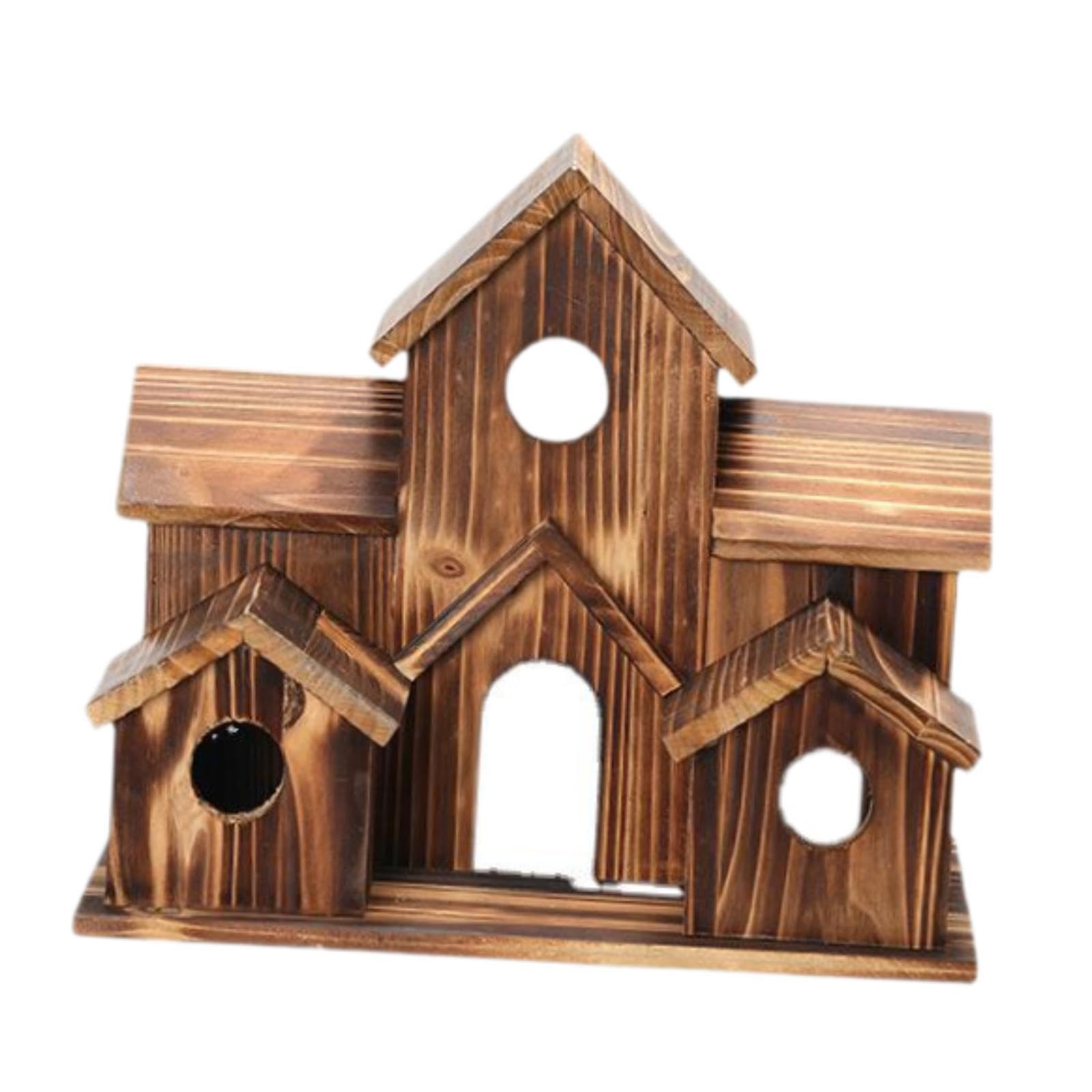 Wooden Bird House Garden Decor Rustic Hummingbird Nest for Garden Yard | Home & Garden | Yard, Garden & Outdoor Living | Bird & Wildlife Accessories | Birdhouses-image-35