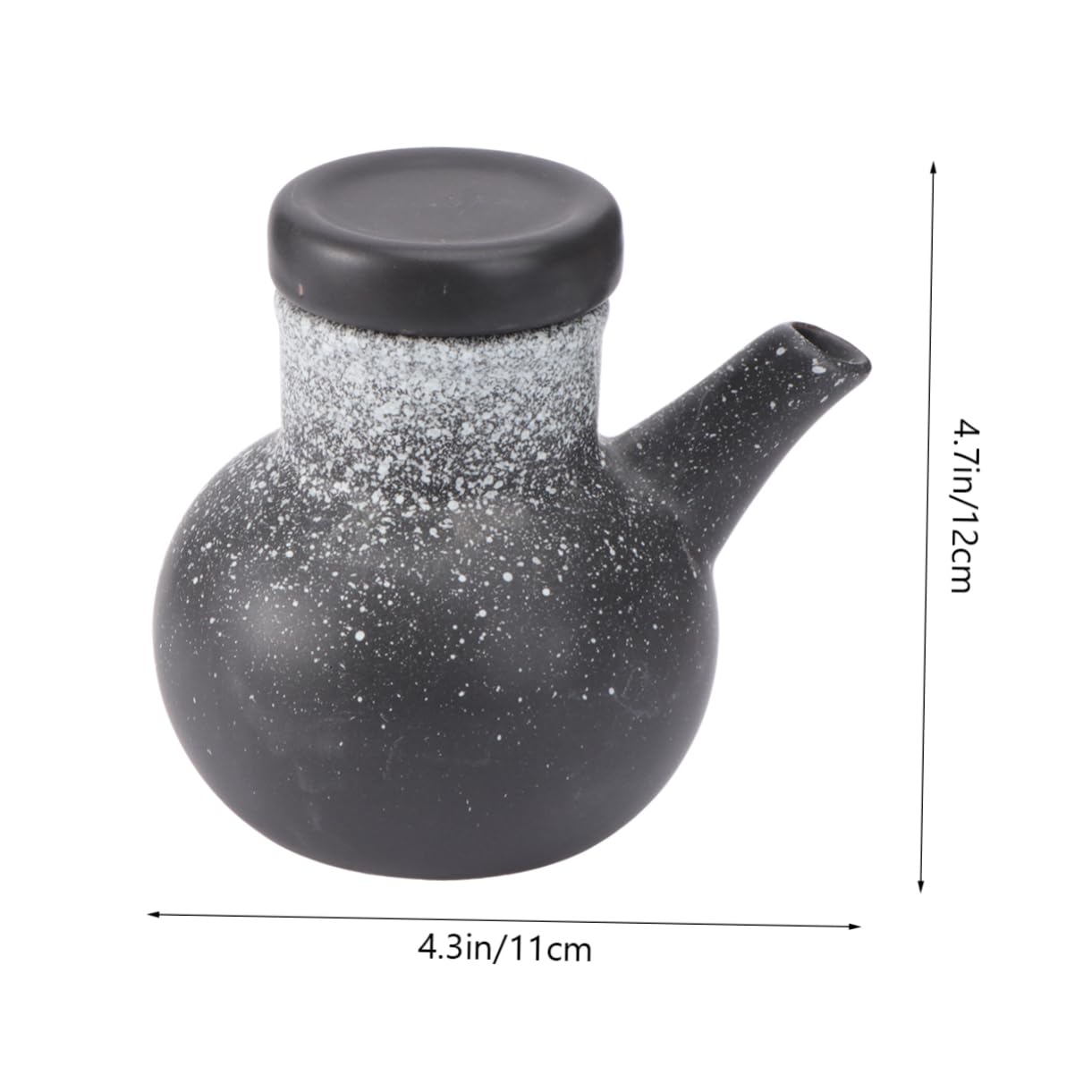 OKUMEYR 1Pc Ceramic Condiment Pot for Kitchen Soy Sauce Storage Bottle Stylish Seasoning Container Unique Design for Organized Cooking Practical Kitchen Accessory