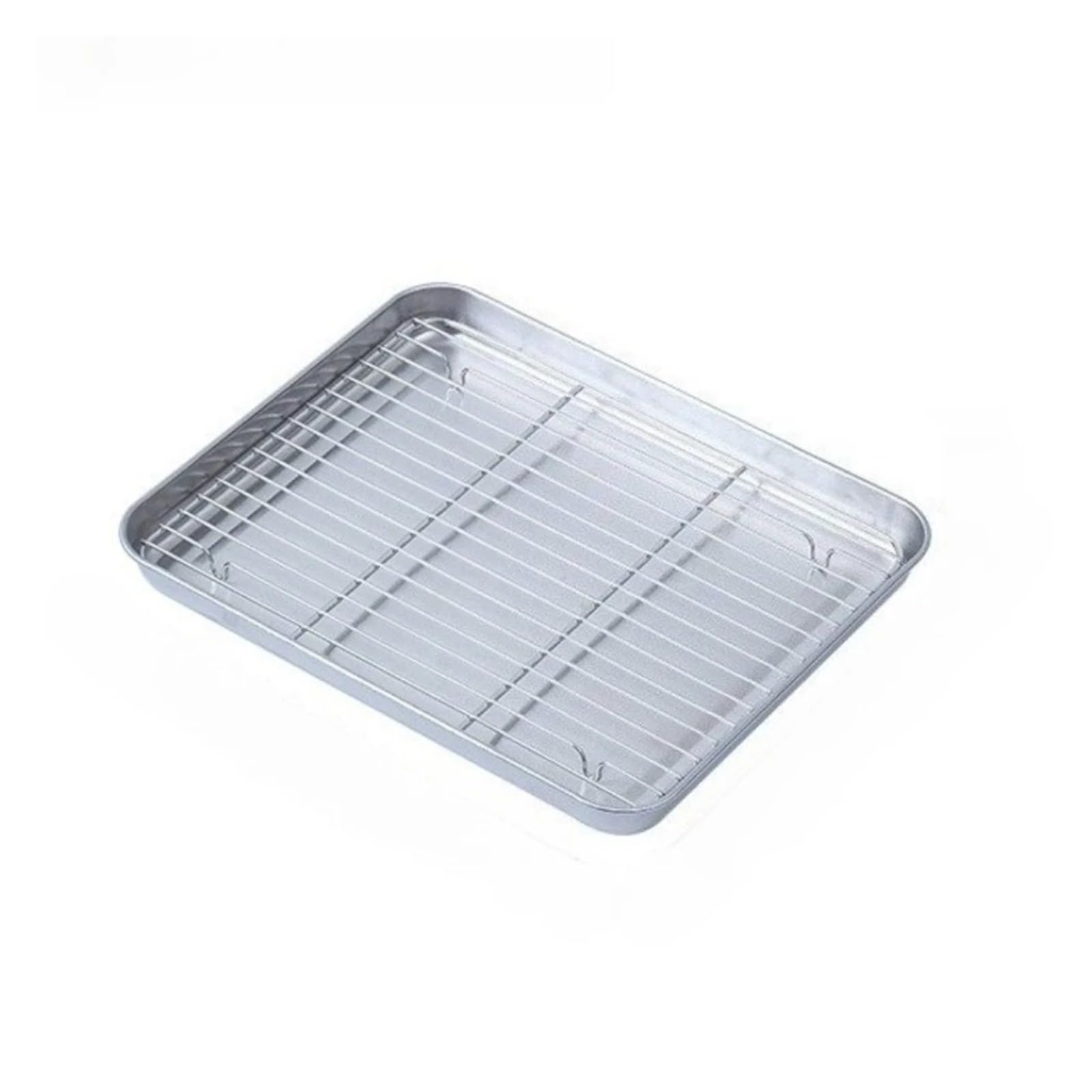 Bandeja for hornear multifunción con rejilla de alambre, bandeja rociadora for barbacoa acero inoxidable for acampar, accesorios cocina al aire libre para Cocina(Size1)