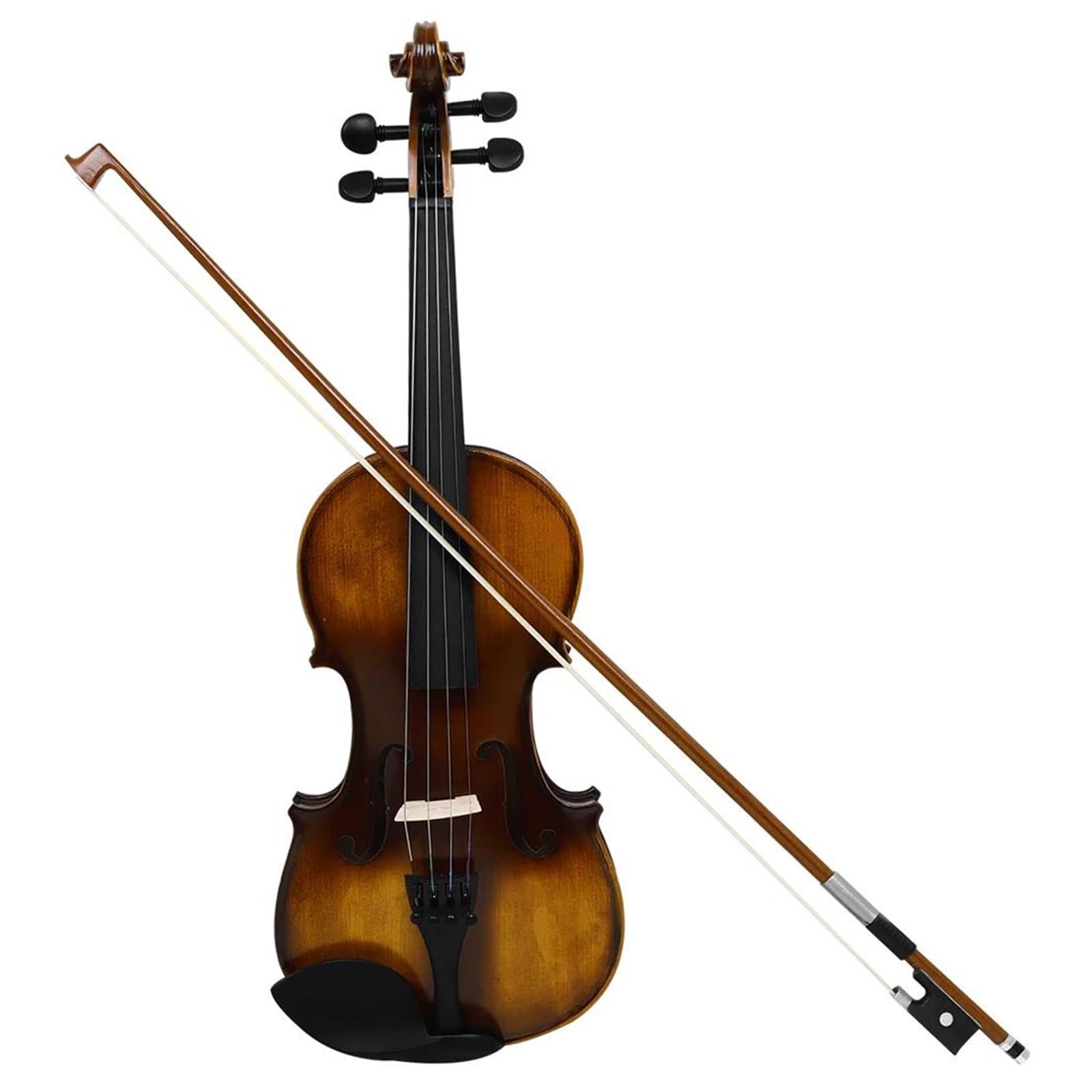 Skrzypce Instrumenty Muzyczne Zestaw Skrzypcowy Dla Początkujących I Dorosłych Z Litego Drewna Futerałem Strunami Smyczkowymi Podpórką Na Ramię Akcesoriami(3-4)