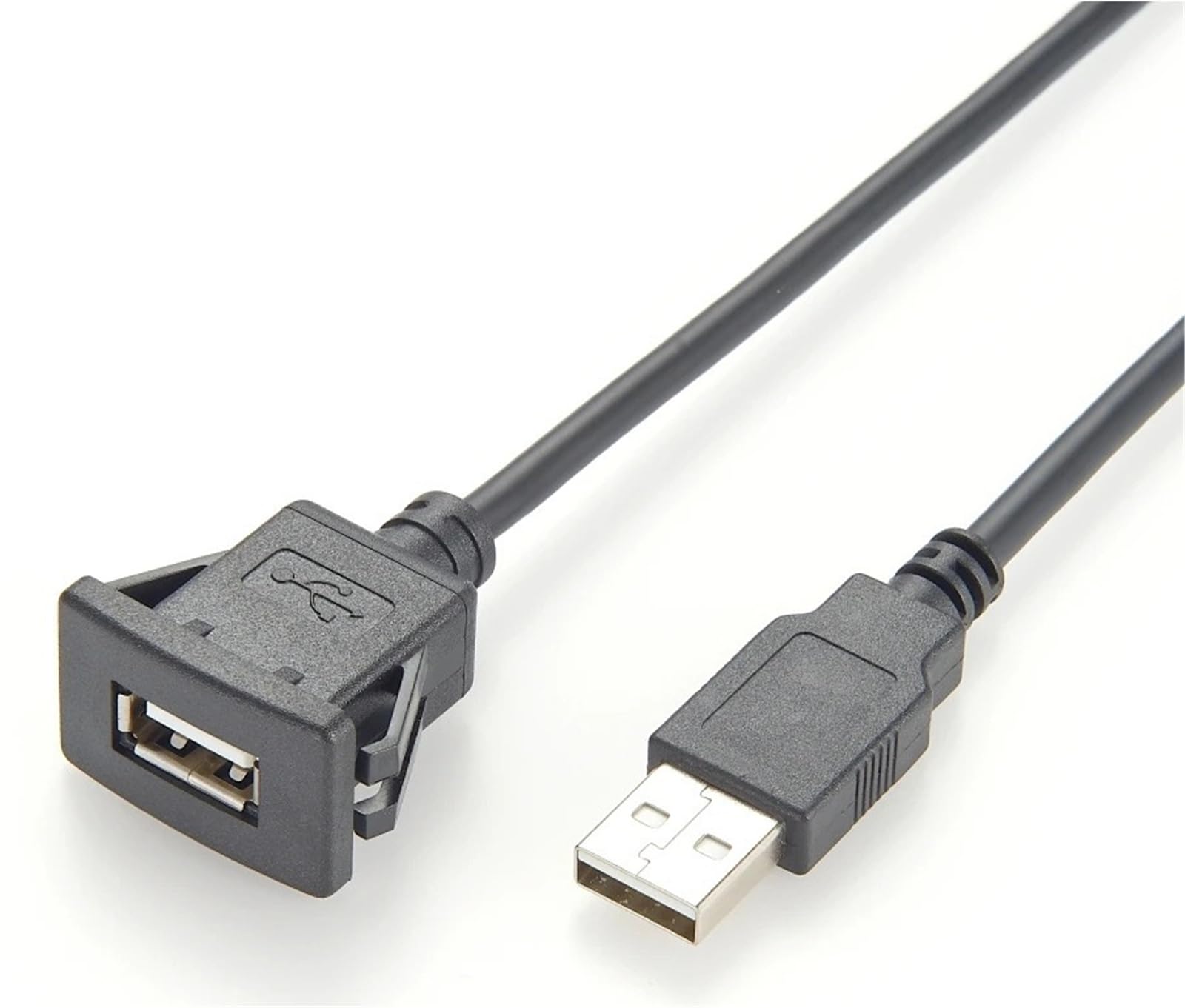 USB 2.0 A Snap in Cavo da pannello maschio a femmina for montaggio su cruscotto con fibbia di prolunga quadrato for ad incasso