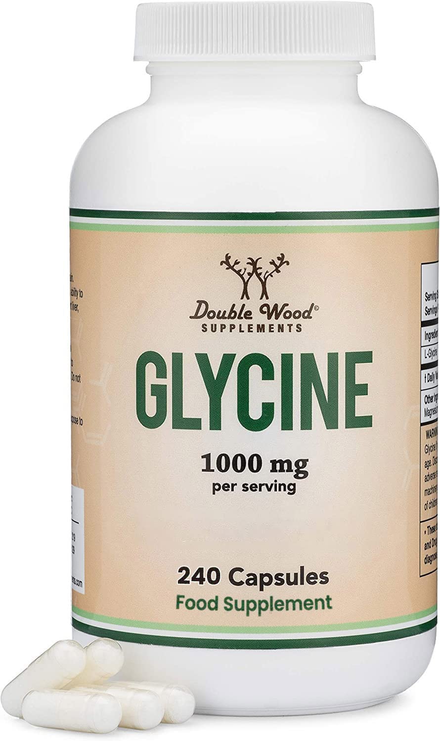 DW Glycine Complement | 240 Gelules Glycine Haute Teneur - 1000 mg par Portion | Complément Alimentaires Acides Aminés | Sans OGM Sans Gluten | Fabriqué au Royaume-Uni