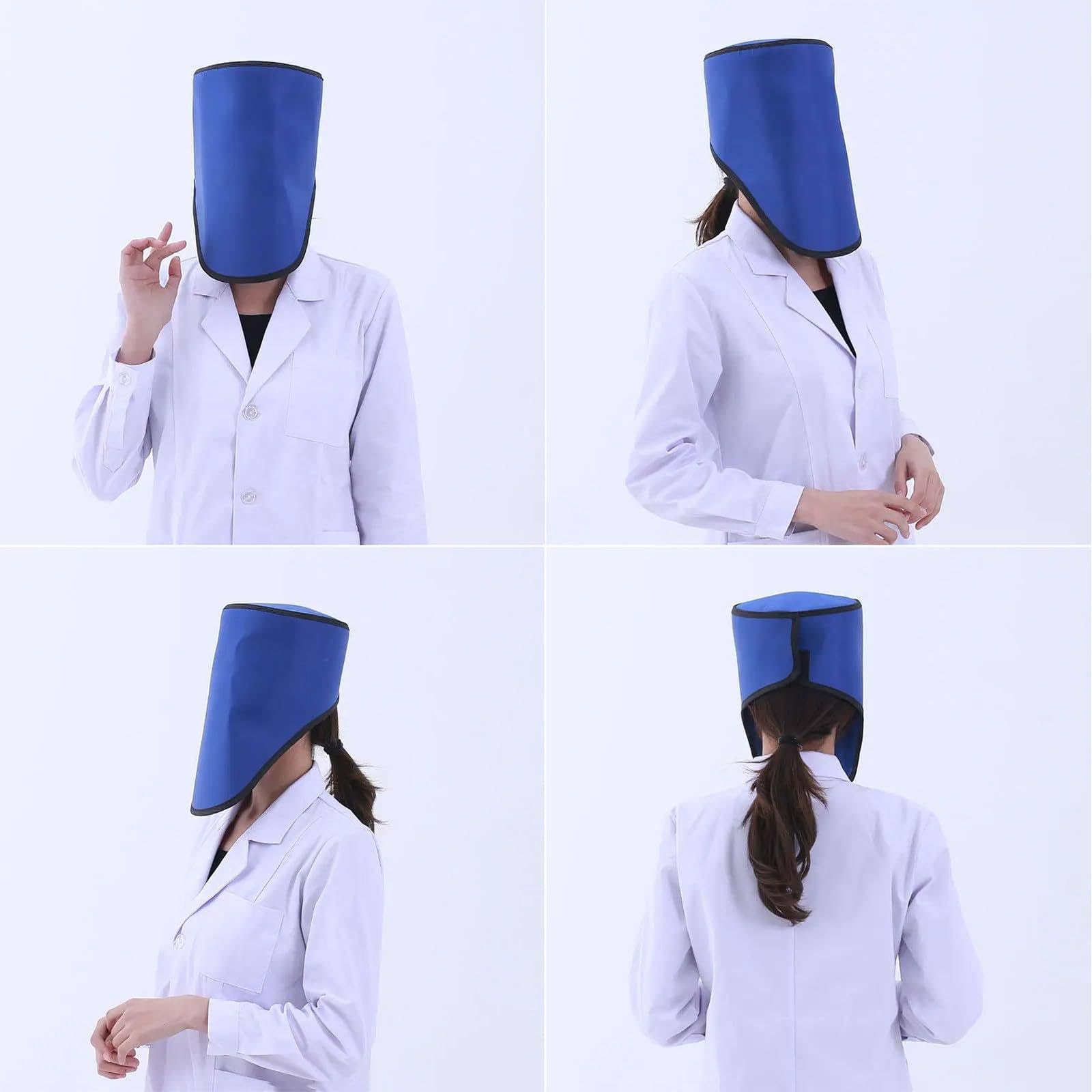 Gorro De Plomo Resistente a La Radiación para Protección De La Cara Y La Cabeza contra Rayos X - 0,35/0,5 Mmpb, Gorro De Plomo para Protección De La Cara Y La Tiroides 0.5mmpb