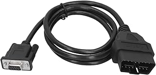 16 Pin ABS Auto Diagnostic Cable, 16Pin OBD2 to RS232 DB9 Car Diagnostic Interface Adapter Extension Cable Connector