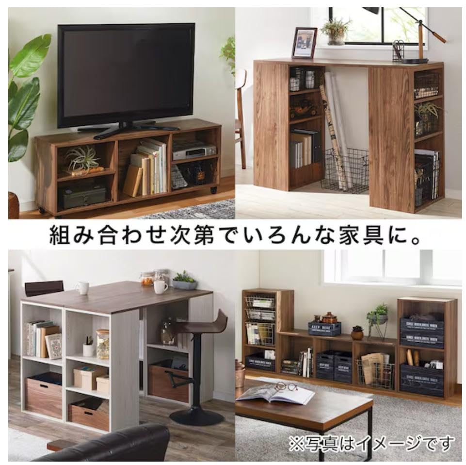 ニトリ　カラーボックス3段　ミドルブラウン　引き出し付き Amazon.co.jp: ニトリ(NITORI) カラーボックス Nクリック ディープ