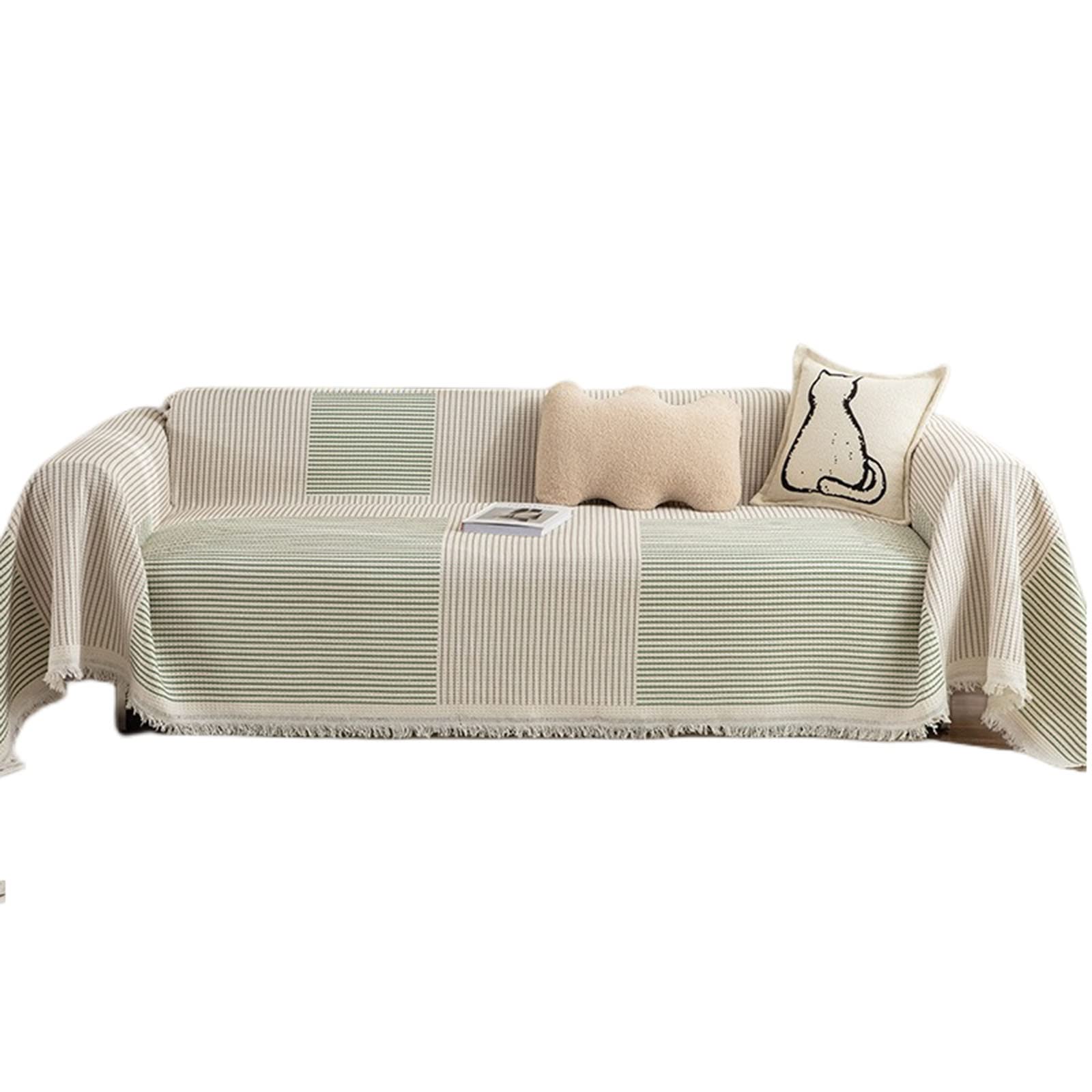 Housse de canapé à motifs 180x280cm lavable grand jeté de lit salon