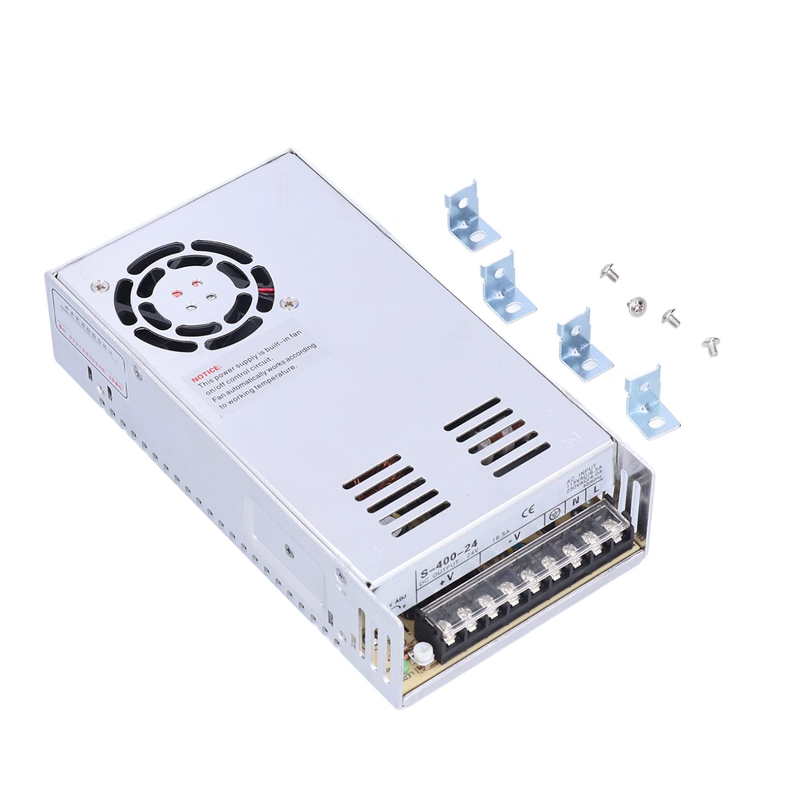 Fuente de alimentación SustVita 5V 60A 400W, Fuente de alimentación conmutada con Entrada de 115V 230V CA para conversión de Voltaje en automatización Industrial y proyectos (S-400-24)