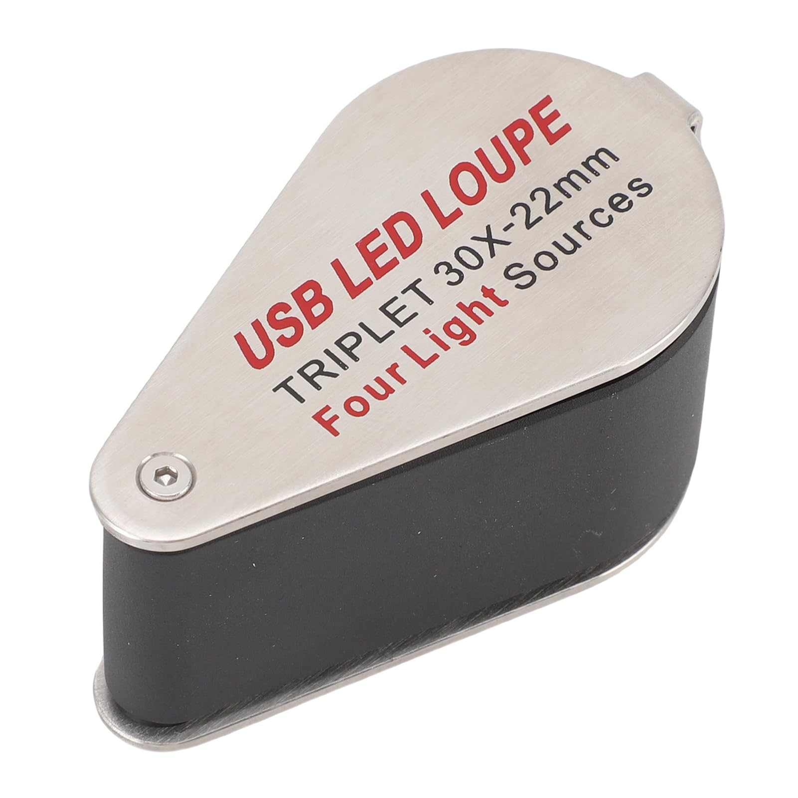 Bewinner Wiederaufladbare Juwelierlupe mit 30-facher Vergrößerung, 4 Lichtmodi und 13 LED-Lampen, Faltbares Design mit Optischem K9-Glas und USB-Aufladung