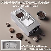 Vista 4 de Máquina de templado de chocolate de 2 tanques de 9 libras, derretidor de chocolate de 800 W, olla de fusión de chocolate con temperatura ajustable
