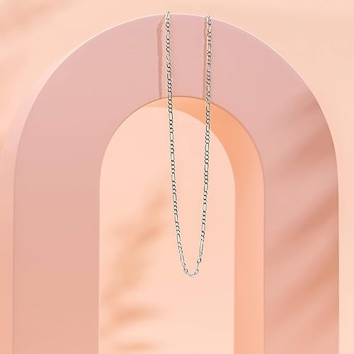 Miniatura 4 de PAVOI Collar ajustable de cadena de espiga y Figaro chapado en oro de 14 quilates con forma de clip