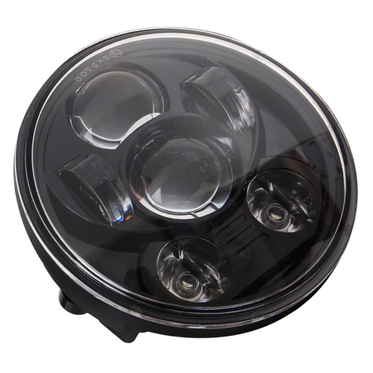 1pezzi Faro Anteriore LED per Moto Faro Rotondo Design Angel Eye in Alluminio Elevata Luminosità e Impermeabilità per Visibilità Notturna