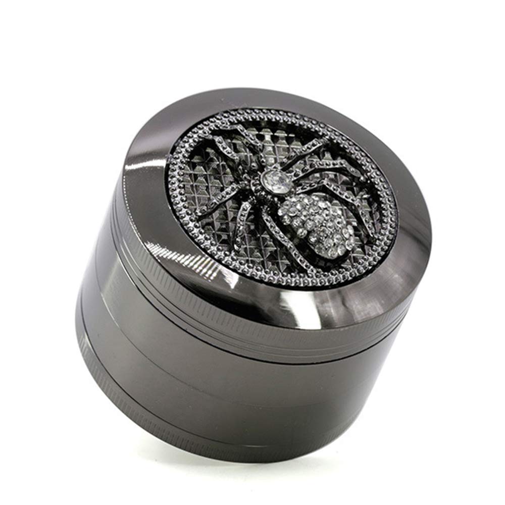 KMKAW Portable Mill Crusher Smoke Crusher Grinder Herbal Grinder Pulverizer Used for Vanilla Spices Grind Smash,Size: (63Mm),Gray