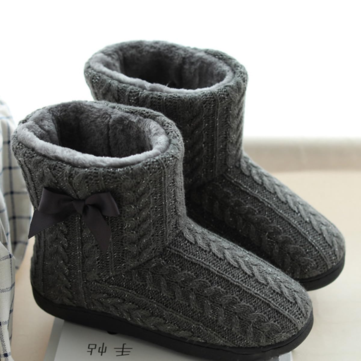 Botas de Invierno para Mujer, Antideslizantes, de Punto, Talla 39-40