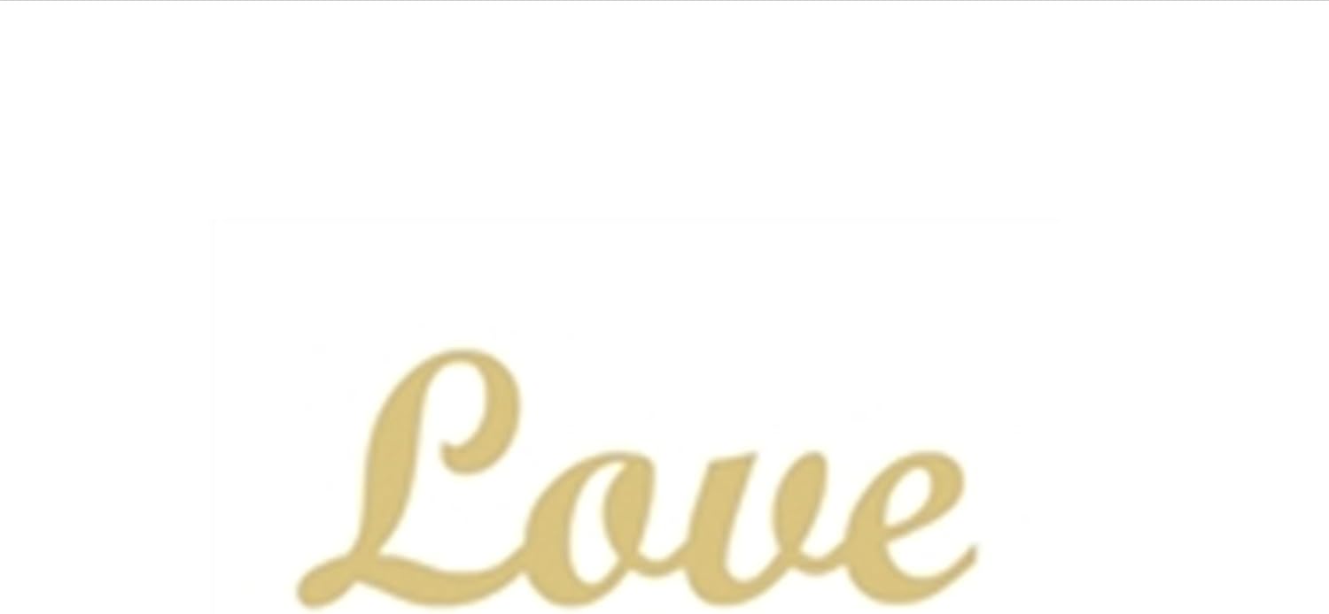 Word Love Cutout Unfinished Wood Home Decor Valentines Day Wedding Door Hanger MDF Shape Canvas Style 2 (24")