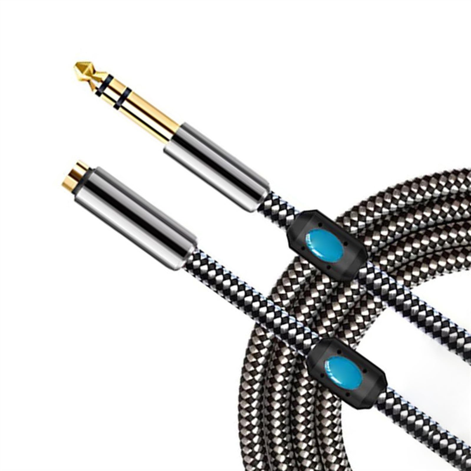 6,35 mm TRS męski na 3,5 mm żeński kabel audio stereo do wzmacniacza miksującego przedłużacz gitarowy ekranowane przewody Kabel do Instrumentów Gitarowych (Color : C, Size : 8m)