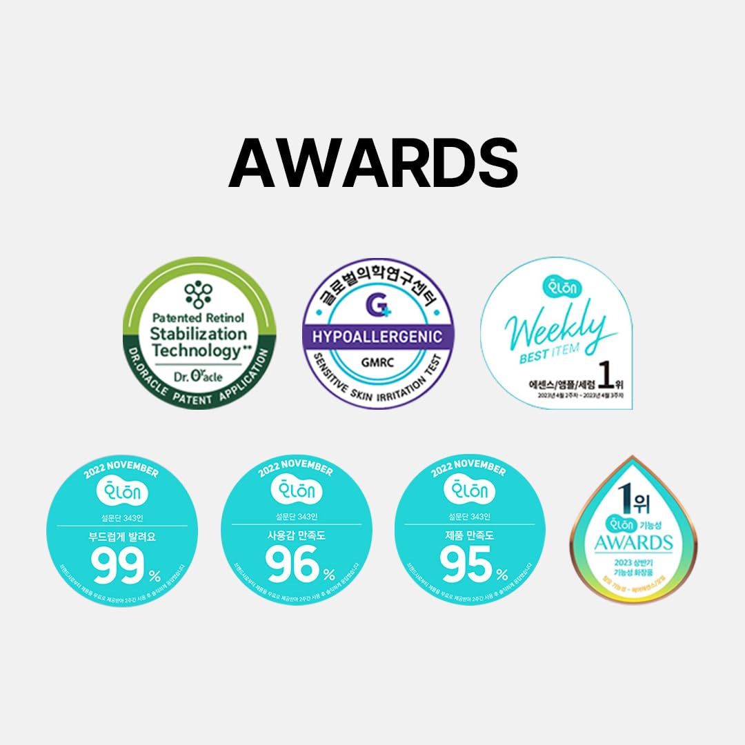 DR. ORACLE Retino Tightening Ampoule – Anti-Aging Retinol Serum for Wrinkles & Fine Lines, Retinoid (HPR), Facial Serum for Sensitive Skin, Spot Care, Korean Skincare, Dermatologist Tested, 1.01 fl.oz - Image 6