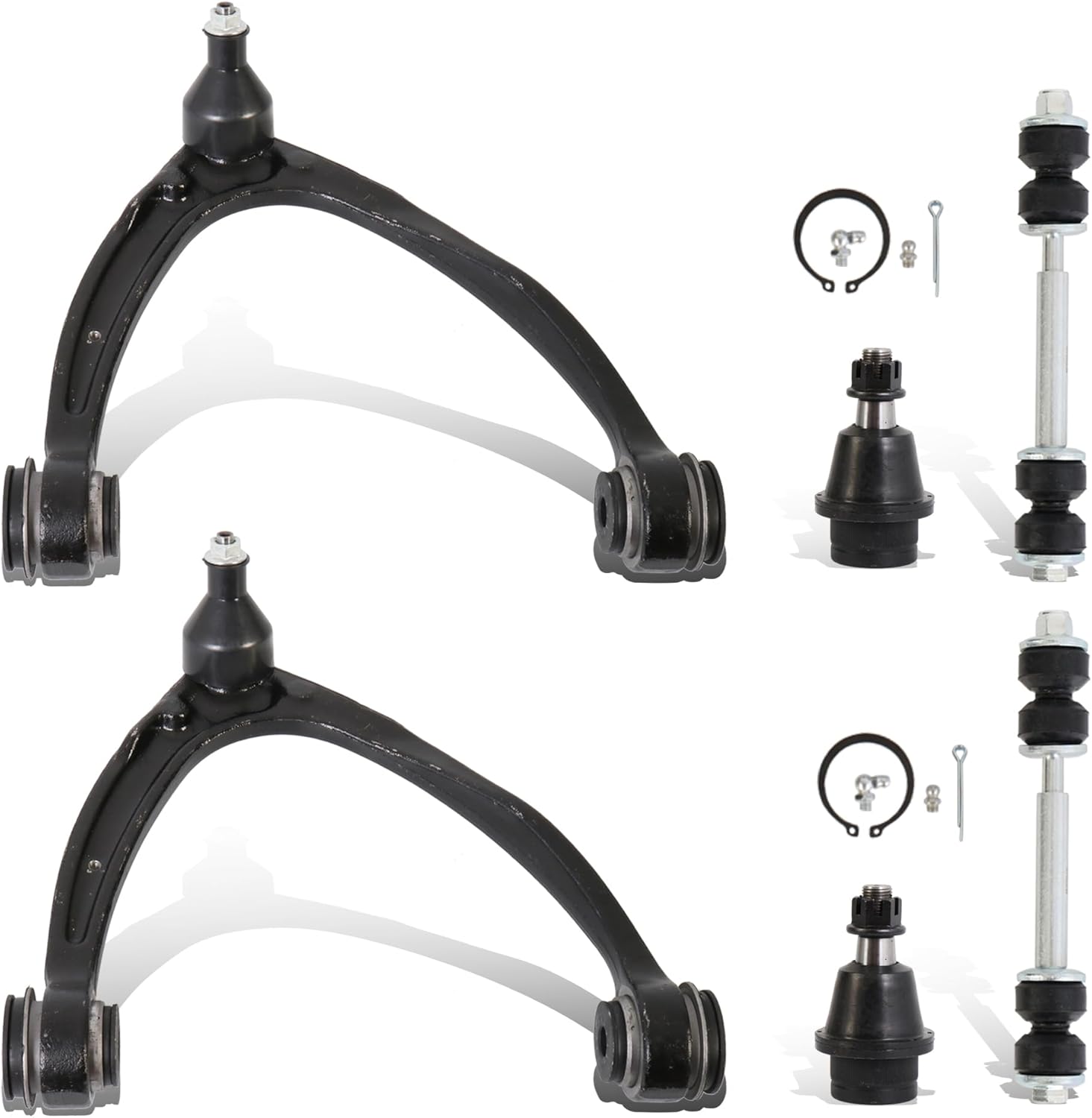 6PCS Front Suspension kits Upper Control Arm Ball Joint Assembly Compatible with 2007-2014 Chevrolet Silverado Suburban 1500 GMC Yukon Sierra 1500