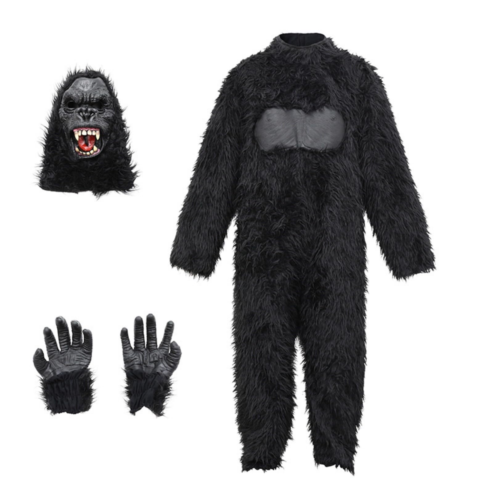 Halloween Tier Kostüm Lustiger Fuzzy Onesie Outfit Kinder Funny Jumpsuit
