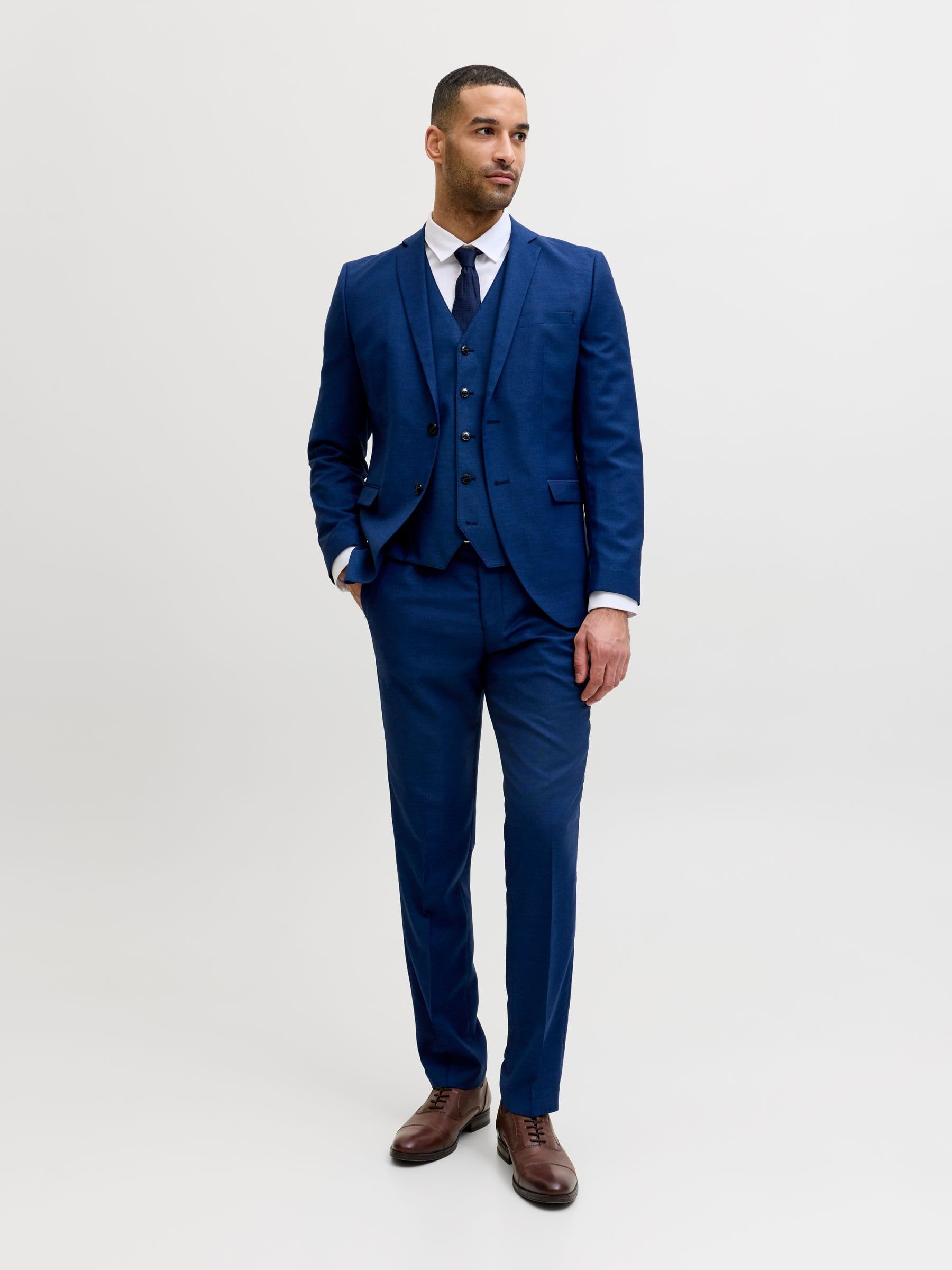 JACK & JONES Blazer croisé et Pantalon de Tailleur JPRSOLARIS Costumes Super Slim Fit