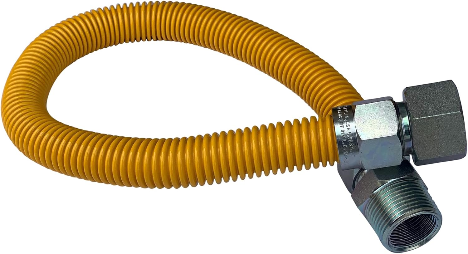 24" Stainless Steel Gas Connector with 3/4" and 3/4" Fittings