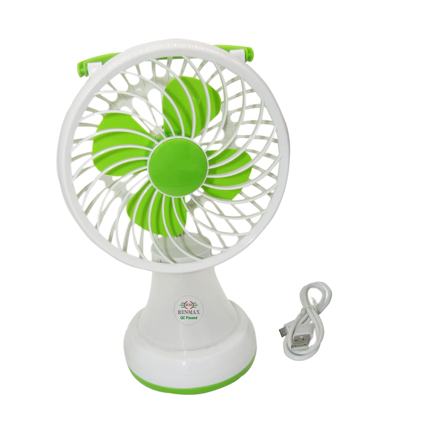 RENMAX Rechargeable Mini Table Fan for Kitchen, Small Personal USB Powered Fan Portable high speed Multicolor Plastic - 1Pc (8405 with LED) (B09W5V9QMK) Amazon Price History, Amazon Price Tracker