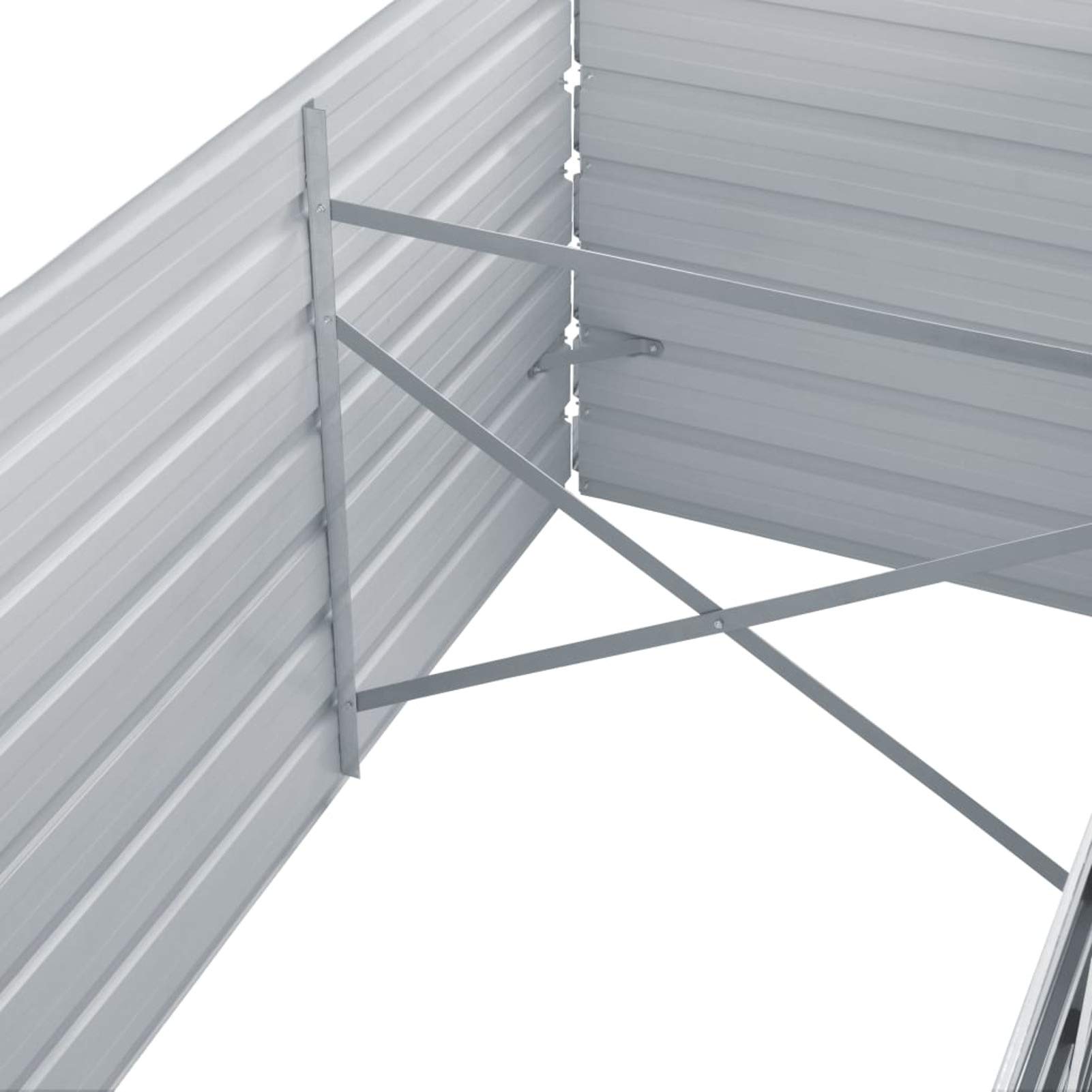 Hochbeet Aus Metall, Verzinkt – 240x40x45 Cm, Grau, Für Garten & Balkon