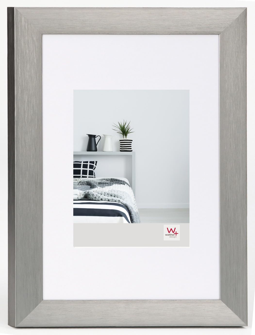 Walther design Bilderrahmen Aluline AL040D – Aluminium, 30 x 40 cm