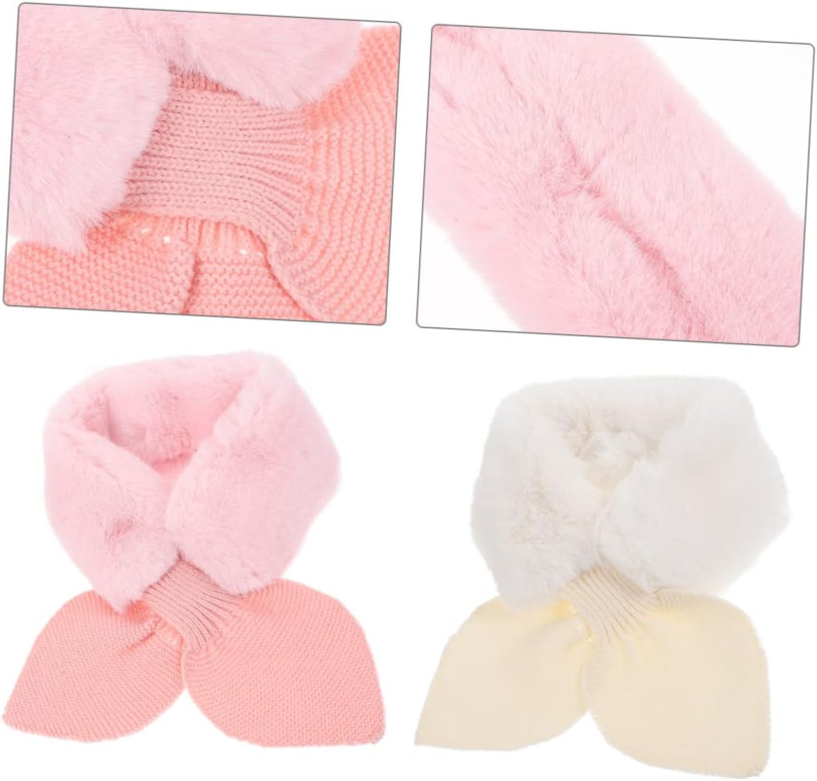 Veemoon 2pcs Outdoor Warm Boys and Girls Scarf Plush Boy Girl's Winter Accessory Scarf for and Daily Wear